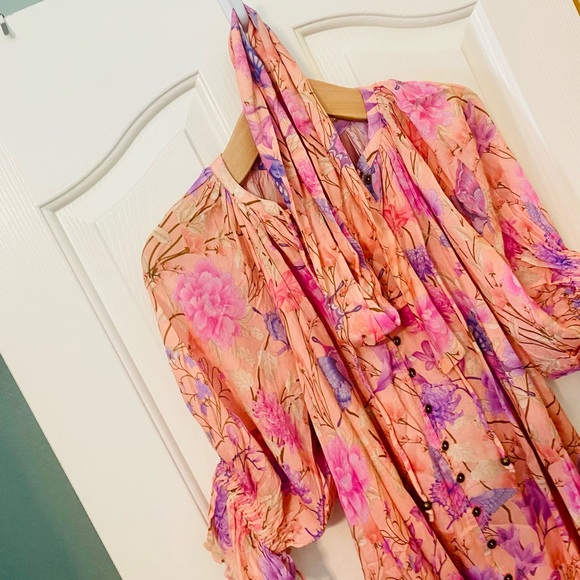 EUC Spell & the Gypsy Collective Musk Butterfly Mini Dress - Picture 7 of 15